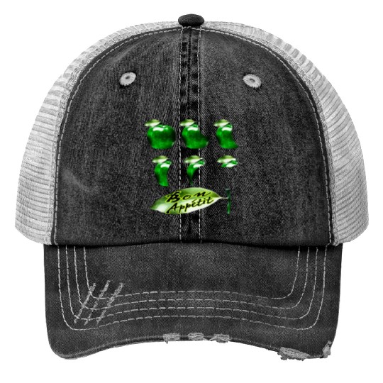 Green Apple Bon appétit Trucker Hats