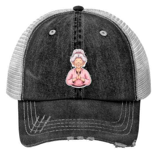 Yoga Grandma Trucker Hats