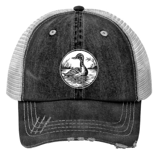 Duck Bird Nature Pond Trucker Hats
