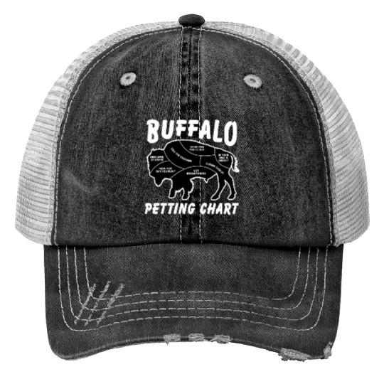 Buffalo Wildlife Petting Chart For Bison Trucker Hats