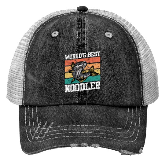 World´s Best Noodler Catfish Fishing Angler Trucker Hats