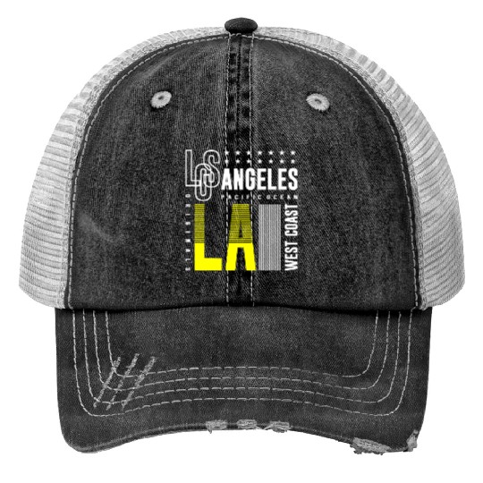 Los Angeles LA West Coast Trucker Hats