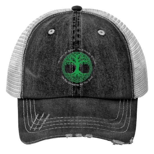 Pagan Celtic Wiccan As Above So Below Green Tree Trucker Hats