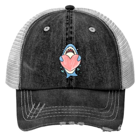 Love Shark Trucker Hats