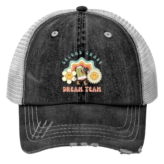 Second Grade Dream Team Back To School Teacher Trucker Hats