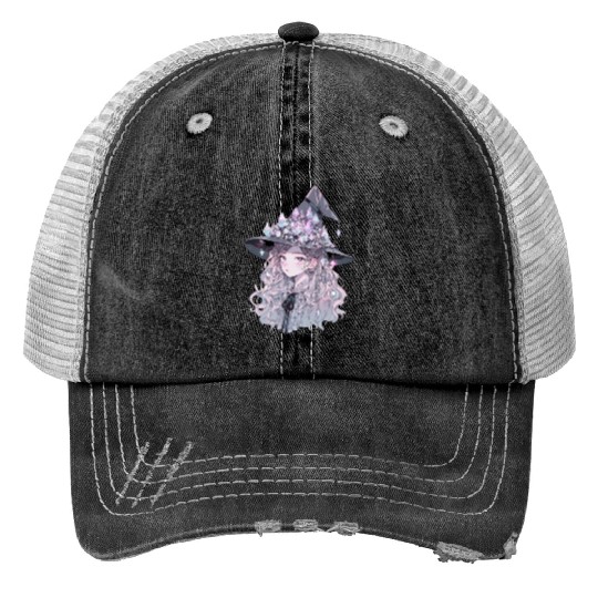 Pastel Goth Crystal Witch Trucker Hats