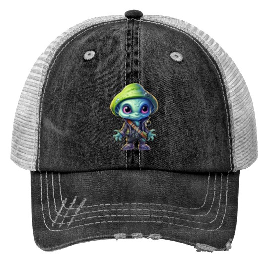 Alien Extraterrestrial Pirate Trucker Hats