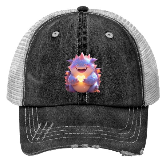 Baby-purple-Heart-dragon-Q Trucker Hats