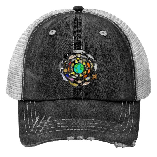 World Oceans Day Sea Life Trucker Hats