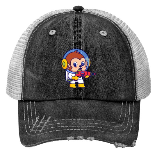 Monkey Galaxy Astronaut Trucker Hats