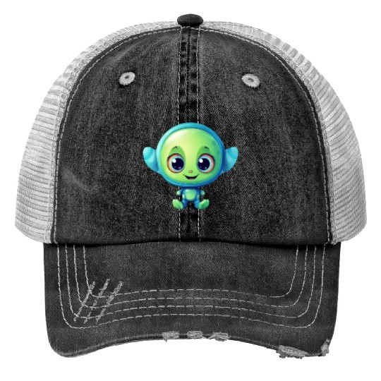 Kawaii Laughing Alien Trucker Hats