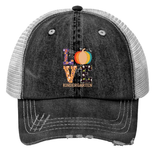 Love Pumpkin Candy Corn Halloween Love Costume Men Trucker Hats