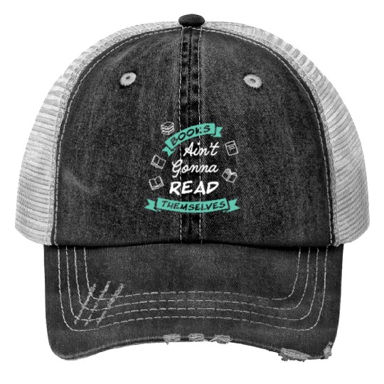 Funny Reading Teacher Bookworm Bookstore Book Trucker Hats