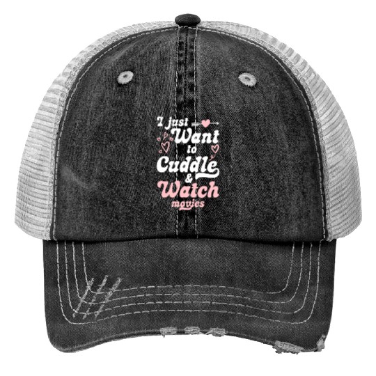 Snuggling Heart Sweet Girlfriend Trucker Hats
