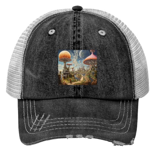 Fantasy Land Graphic Art Print Trucker Hats