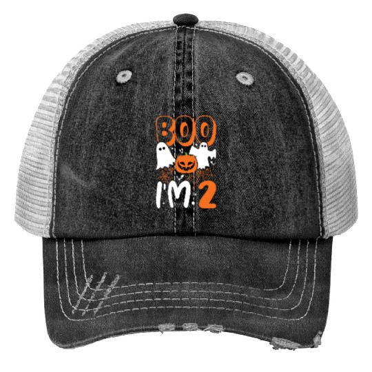 Kids Age 2 Birth Lazy Creepy Halloween Trucker Hats