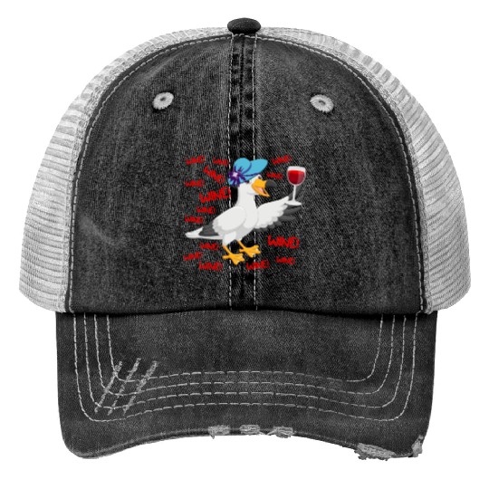 Seagull Trucker Hats Wine Lover North German Seagulls