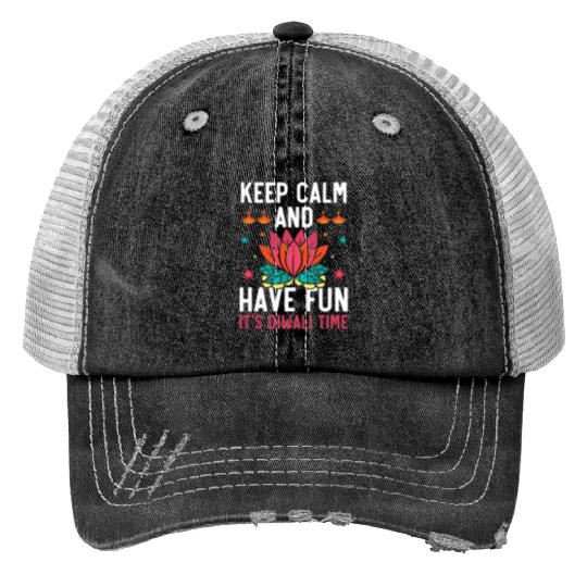 Happy Diwali Diwali Festival Indian Hindu Hinduism Trucker Hats
