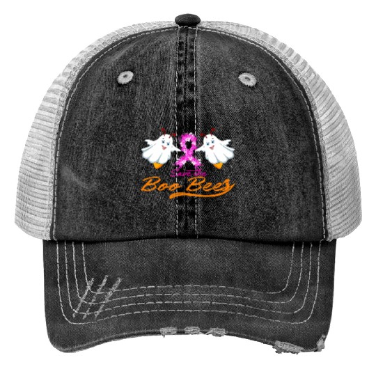 Fun Boobs Save The Boo Bees Breast Cancer Trucker Hats