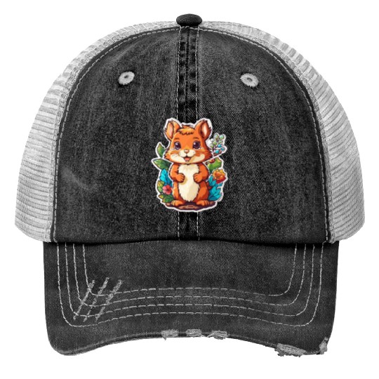 Squirrel Kawaii Trucker Hats