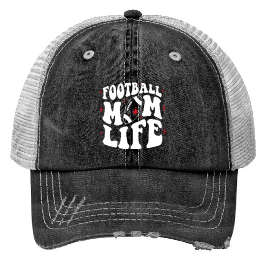 Livin That Football Mom Life Game Day Cheer Mom Trucker Hats