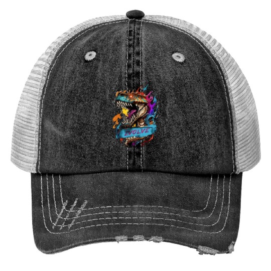 Roaring Evolution Trucker Hats