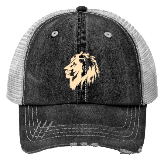 Lion Portrait (sand) Trucker Hats