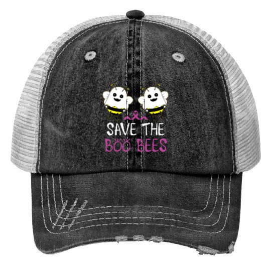 Save The Boo Bees Breast Cancer Awareness Trucker Hats