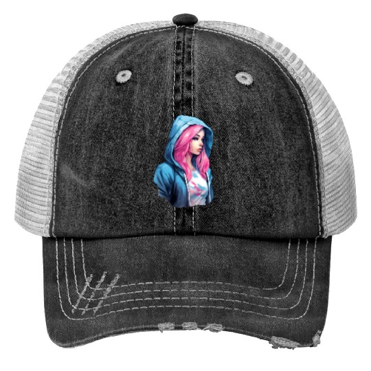 The Hooded Girl Trucker Hats