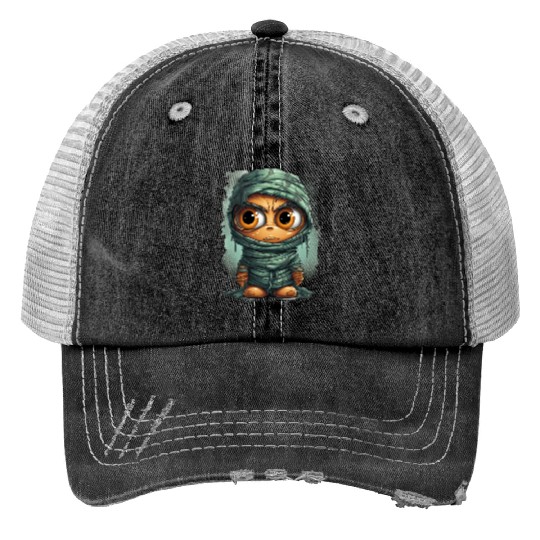 Halloween Spooky Cartoon Mummy Trucker Hats