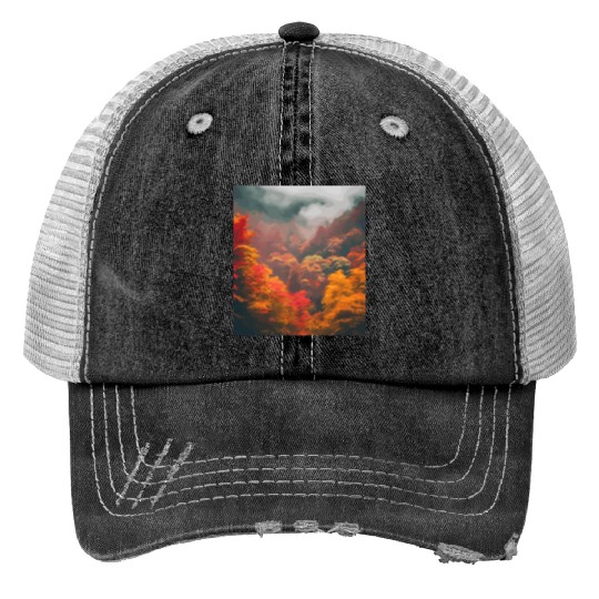 Autumn in The Misty Mountains Trucker Hats