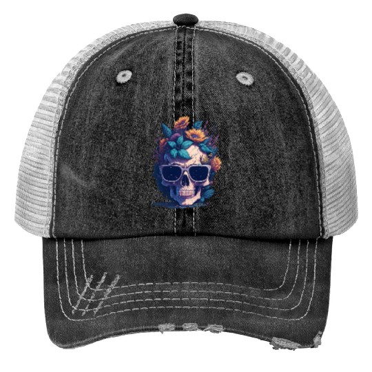 Floral Skull | C05 Trucker Hats