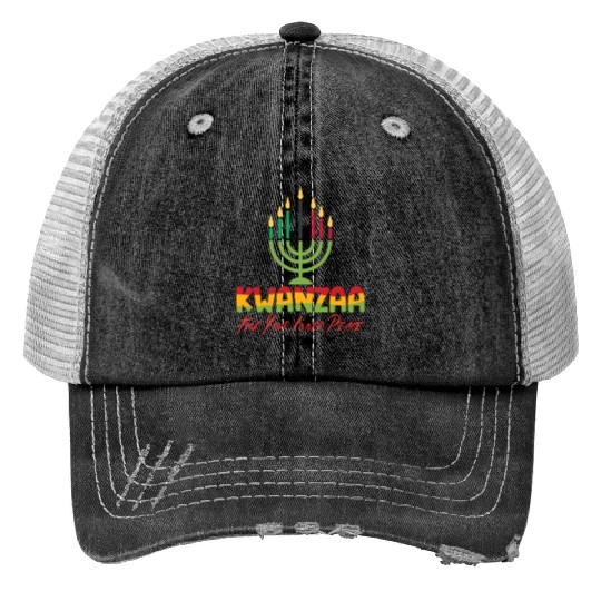 Celebrate Kwanzaa, Embrace your Inner Peace Trucker Hats