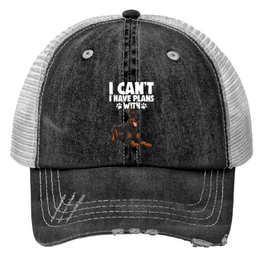 I Can't I Have Plans With Doberman Trucker Hats