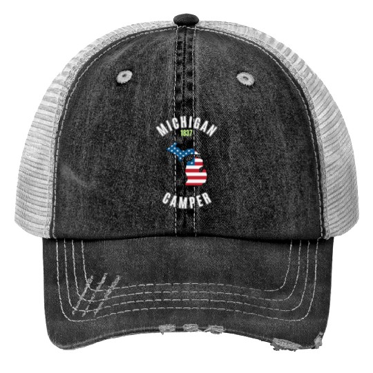 American camper Michigan Trucker Hats