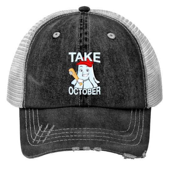 Philly Take October Philadelphia Ghost Halloween Trucker Hats