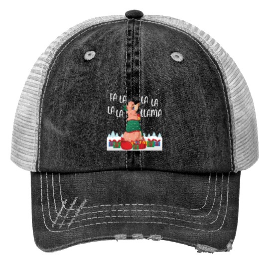 Fa La La La La La Llama Funny Gift Trucker Hats