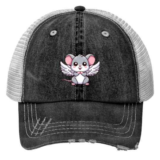 Mouse Angel Wings Trucker Hats