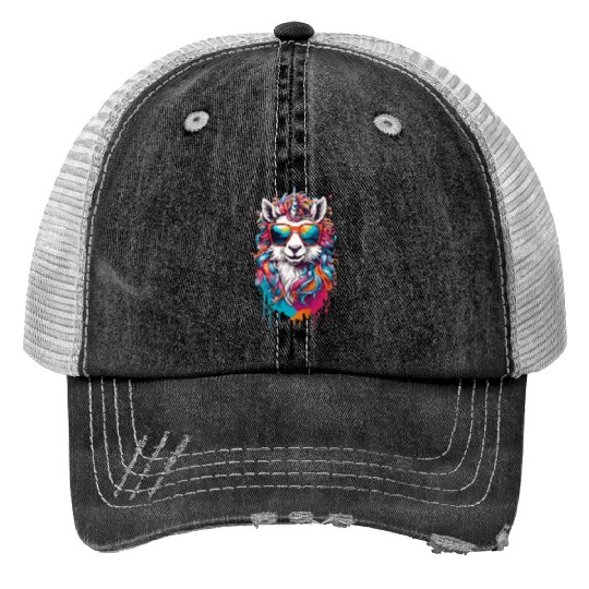 Sparkling Horse Rainbow Unicorn Pony Trucker Hats