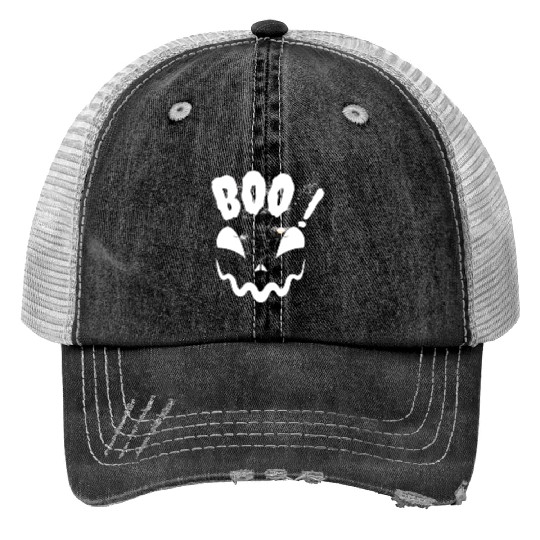 Boo Halloween day Trucker Hats