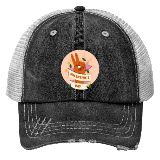 Be My Galentine. Galentine's Day Trucker Hats