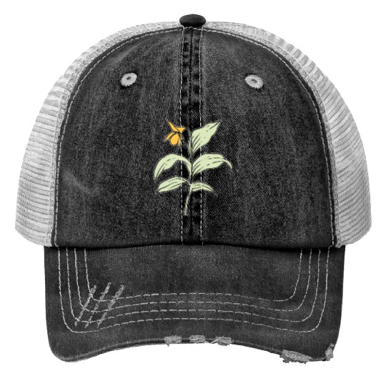 Yellow Orchid Plants Lover Gift Trucker Hats
