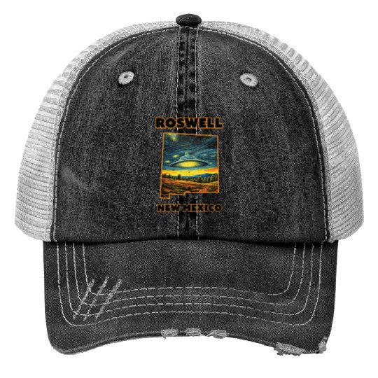 New Mexico Roswell - Alien Saucer Trucker Hats