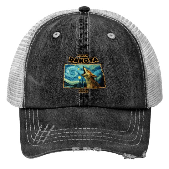 North Dakota - Coyote Trucker Hats