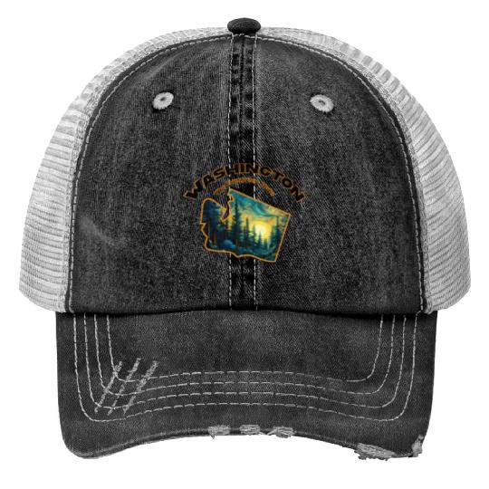 Washington Wildlife - evergreen Trucker Hats