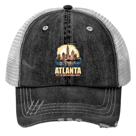 Atlanta City Georgia USA America United States Trucker Hats