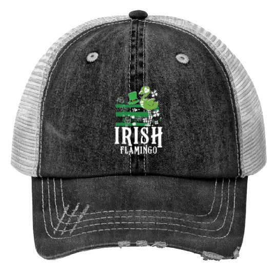 Irish flamingo Trucker Hats