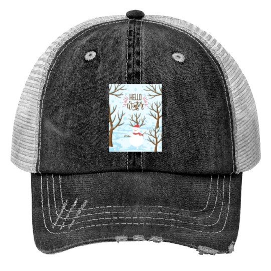 Hello Winter Wonderland Trucker Hats