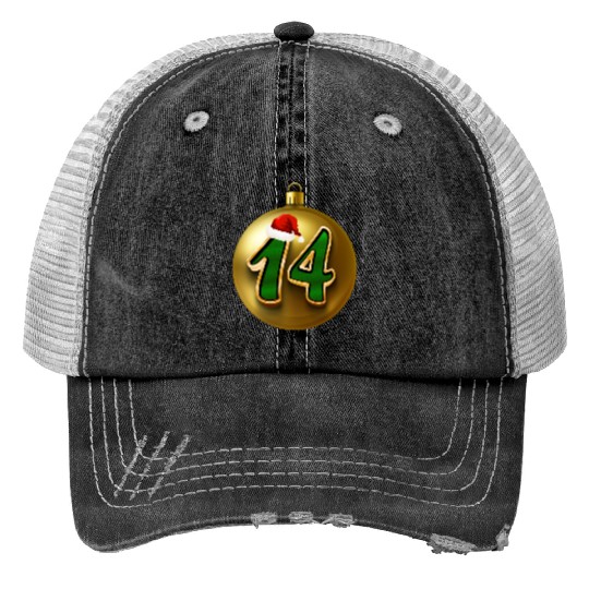 14 Year Old Teenager - Christmas Number Fourteen Trucker Hats