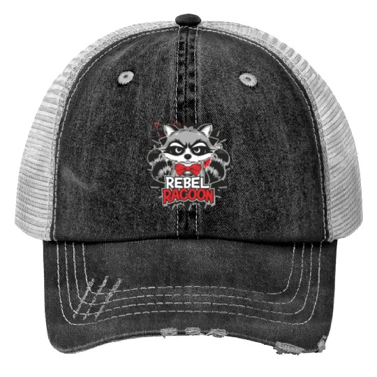 Rebel Raccoon Trucker Hats
